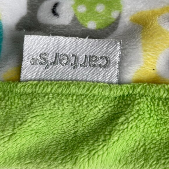 Carters Owl Plush Security Blanket Lovey Green Gray Baby Comfort Replacement - Picture 4 of 6